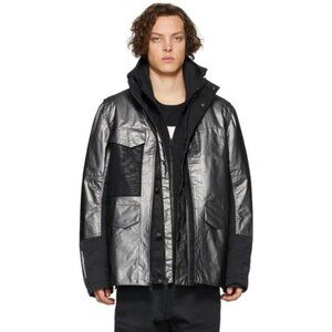 Nike Silver and Black Sportswear Tech Pack Jacket (SIZE S)